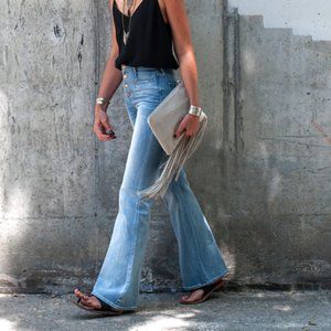Flea Market Flare Button Fly Jeans
